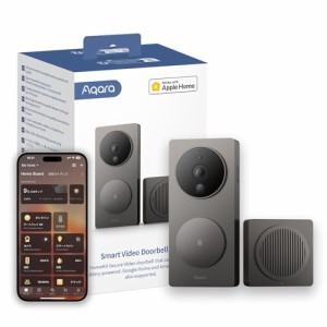 Aqara インターホン ワイヤレス 工事不要 ドアホン ドア カメラ付き スマートビデオドアベル G4 スマホ連動 Alexa HomeKit Google Home S