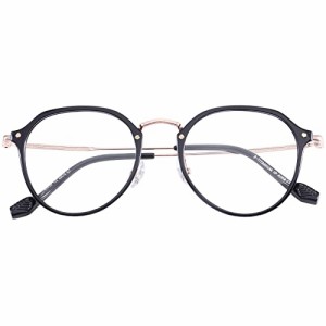[Dollger] ブルーライトカット メガネ 伊達メガネ 度なし ブルーライトカット 眼鏡 だてめがね おしゃれ 18g超軽量 PCメガネ 丸メガネ 紫