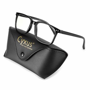 [Cyxus] シクサズ ブルーライトカットメガネ （透明レンズ） スプリングヒンジ pcメガネ UVカット 紫外線カット パソコン用メガネ 輻射防