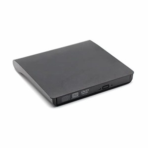 DVDドライブ 外付け USB3.0 ポータブル MacBook Windows linux OS対応 CDドライブ 薄型 静音 書込 読取 (ブラック)
