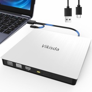 【2024業界トップクラス 新登場】DVD/CDドライブ 外付け USB3.0 外付けdvdドライブ ポータブルType-C CD/DVDドライブ 光学ドライブ 外付