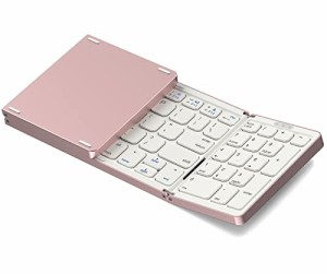 ワイヤレスキーボード 折りたたみ式 iPad Bluetooth キーボード テンキー搭載 薄型 3台デバイス対応 コンパクト無線 静音 小型 キーボー