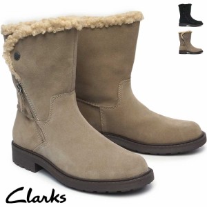 クラークス レディース ブーツ オパールジップ 774G 2way ファー サイドジップ Clarks Opal Zip