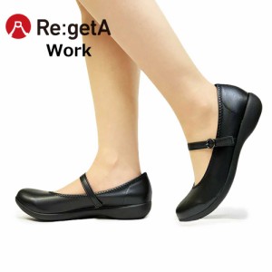 リゲッタ パンプス レディース RW0025 ストラップ ローヒールパンプス ベルト付き リゲッタワーク 日本製 Regetta Re:getA Work