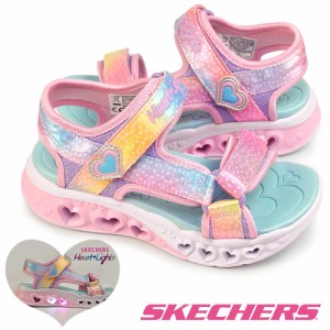 スケッチャーズ 光る靴 ガールズ 303105L サンダル ハート エスライツ 子供靴 キッズ SKECHERS Girls S LIGHTS FLUTTER HEARTS SANDAL