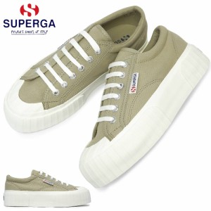 【おトクなGW！3%OFFクーポン】スペルガ スニーカー レディース S5111SW 2631 厚底 ローカット レースアップ SUPERGA STRIPE PLATFORM AC