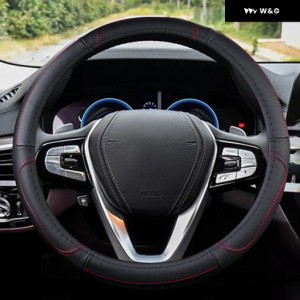 牛革製 車 トラック 大型 トラック バン ステアリングホイール カバー 編み込み式 ステアリングホイール オート直径 36 38 40 42 45 47 5
