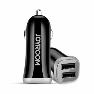 JOYROOM カー チャージャー 3.1A 2USB ケーブル無 ジョイルーム ブラック 3.1A 2USB Car charger No Cable Black スマホ スマートフォン