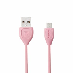 REMAX スマホ microUSB 充電 転送ケーブル リマックス 1.0m LESU ピンク RC-050m