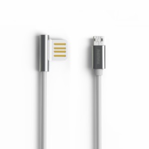 REMAX スマホ microUSB 充電 転送ケーブル リマックス 2.1A 1.0m Emperor シルバー RC-054m