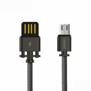 REMAX スマホ microUSB 急速充電 転送ケーブル リマックス 2.1A 1.0m DOMINATOR ブラック RC-064m