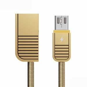 REMAX スマホ microUSB リマックス オス USB2.0 TypeA メス 充電 転送ケーブル 2.1A 1.0m Linyo ゴールド RC-088m