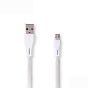 REMAX スマホ microUSB 充電 転送ケーブル リマックス 2.1A 1.0m Full Speed Pro data cable シルバー RC-090m