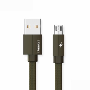 REMAX スマホ microUSB 充電 転送ケーブル リマックス 2.1A 1.0m Kerolla グリーン RC-094m