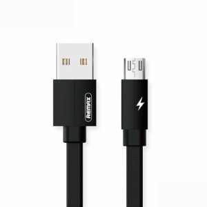 REMAX スマホ microUSB 充電 転送ケーブル リマックス 2.1A 2.0m Kerolla ブラック RC-094m