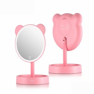 REMAX Bear ベアー メイクアップ ミラー 化粧鏡 リマックス ピンク Pink 卓上 デスク かわいい おしゃれ