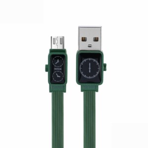 REMAX スマホ microUSB 充電 転送ケーブル リマックス 2.4A 1.0m WATCH DATA CABLE グリーン RC-113m 