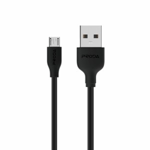 REMAX スマホ microUSB 急速充電 転送ケーブル リマックス 2.1A 1.0m PRODA Fast Charging Cable ブラック PD-B15m 断線防止 長持ち 軽い