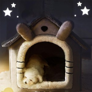 犬ハウス ドッグ 猫 ベッド ペットベッド ペットハウス 犬ベッド クッション マット 夏 冬 冷房対策 ラウンド型 もふもふ ふわふわ もこ