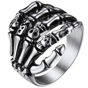[ＪＥＷＥＬＲＹＷＥ] 指輪 メンズ ステンレス リング スカル 髑髏 ドクロ ロックパンク ゴシック リング シルバー メンズ ファッション 