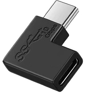 USB TYPE C 変換 アダプター L字 KEZAIZHE (1個) 90度角度付きの肘中継アリレーアダプターオス-メス向き変換コネクト USB C コネクター 