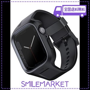 UNIQ APPLE WATCH バンド 一体型 45MM 44MM SERIES 9/8/7/6/SE/5/4対応 耐衝撃 アウトドア タフネス シリコン 防水 ケース 一体型 ベルト