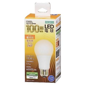 オーム電機 LED電球 E26 100形 100ワット形 100W形 密閉形器具対応 全方向 電球色 5年保証 LDA11L-G AG52 06-3294 OHM