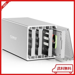 ORICO 3.5インチ HDDケース TYPE-C接続 4台対応 合計80TB容量まで SATA3.0 アルミ製 ハードディスクケース アダプター付 4ベイ ドライブ