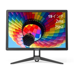 COCAR 19インチ モニター:75HZ 2MS モニター 19インチ PC 1440 X 900 TNパネル内蔵スピーカーVESA 100X100 HDMI & VGA、PC PS3 PS4 XBOX 