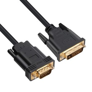 VCOM DVI VGA 変換 ケーブル DVI-D 24+1 /DVI-I 24+5 オス TO VGAオス 変換アダプタ 1.8M 金メッキコネクタ 【チップ付き】 DVIデジタル