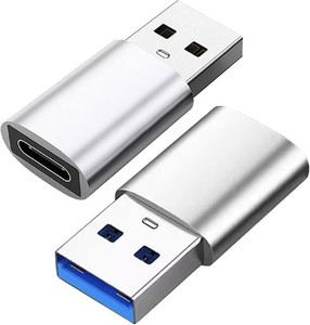 タイプC USB 変換アダプタ 超小型 TYPE-C メス TO USB-A オス TYPEC USB3.0 変換アダプター 2個セット【 対応 IPHONE SE 11 12 13 PRO MA