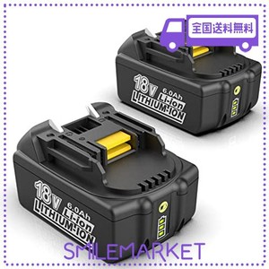 EHOMTIKK 互換品マキタ18Vバッテリー マキタバッテリーBL1860B マキタバッテリー18V6.0AH電動工具用リチウムイオンバッテリーBL1815 BL18