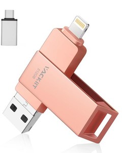 VACKIIT 【MFI認証取得】IPHONE用USBメモリー 512GB USBフラッシュドライブ 高速USB 3.0 フラッシュメモリー スマホ データ保存 写真 バ