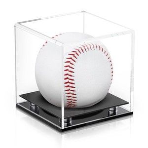 野球ボールケース サインボールケース 野球用 アクリル製 ディスプレイケース 保護 展示 防塵 四角型 コレクションケース 透明ケース (ノ