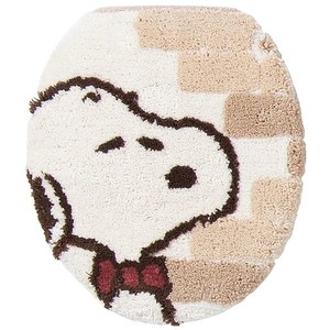 センコー スヌーピー おうちカフェ トイレ ふたカバー O・U 普通便座用 ベージュ キャラクター SNOOPY 65179