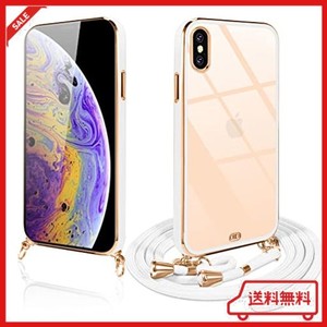 IPHONE XS ケース クリア ショルダー IPHONEX/XS スマホケース 透明 TPU カバー ストラップ付き 肩掛け 首掛け 紐付き 斜めがけ 可愛い 