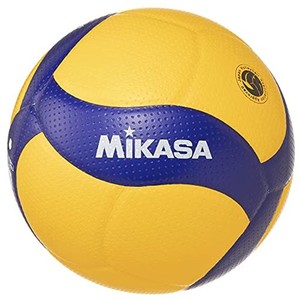 ミカサ(MIKASA) バレーボール 4号 日本バレーボール協会検定球 中学生・婦人用 イエロー/ブルー V400W 推奨内圧0.3(KGF/？)