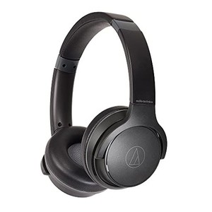 audio technica audio-technica ワイヤレスヘッドホン 最大60時間再生 急速充電 低遅延モード マルチポイント対応 ath-s220bt bk, 薄型