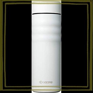 京セラ セラミック コーヒー ボトル マグボトル 500ML スクリュー式 ホワイト 白 内面セラミック加工 真空断熱構造 保温 保冷 CERAMUG セ