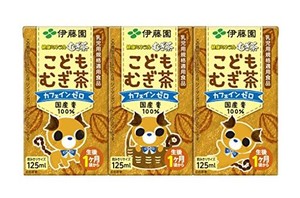 伊藤園 健康ミネラルむぎ茶 こどもむぎ茶 紙パック 125ML×3本パック×12個