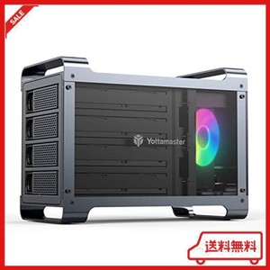 【RAID機能】YOTTAMASTER 3.5インチ HDDケース USB3.0接続 RGBファン搭載 RAIDケース ゲーミング 4BAY外付けハードディスクケース 4台搭