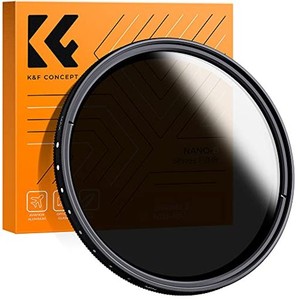 K&F CONCEPT 77MM 可変NDフィルター ND2-ND400レンズフィルター 減光フィルター 超薄型 カメラ用フィルター+超極細繊維布（77MM ND FILTE