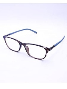 ハックベリー おしゃれな老眼鏡 度数＋6.00 ツルがブルー、フレームがブラウン系にアクセントが効いたお洒落な強度数老眼鏡 p022s−6 ブ