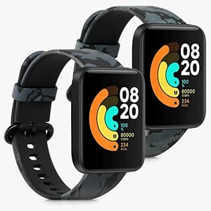 [KWMOBILE] 2X 対応: XIAOMI MI WATCH LITE / REDMI WATCH バンド - 交換ベルト シリコンバンド ソフト TPU 耐久性 - カムフラージュデザ