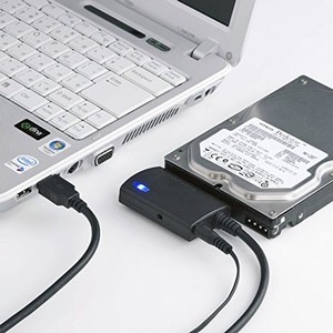 サンワサプライ SATA-USB3.0変換ケーブル HDD/SSD/光学式ドライブ ケーブル長0.8M USB-CVIDE3