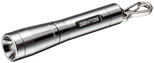 GENTOS(ジェントス) 懐中電灯 小型 LED キーライト 直径1.5CM 単4電池式 15ルーメン GK-001S シルバー ハンディライト フラッシュライト