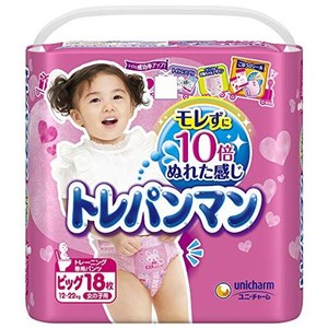 【パンツ ビッグサイズ】トレパンマン女の子 トイレトレーニング用 (12~22KG)18枚