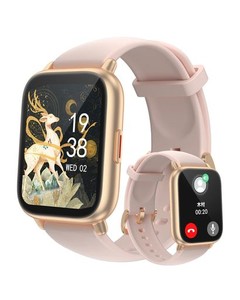 RUIMEN スマートウォッチ 通話機能付き レディース SMART WATCH IPHONE アンドロイド対応 女性生理周期管理 歩数計 腕時計 着信通知 睡眠