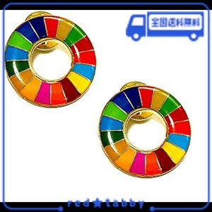 【国連本部公式最新仕様】SDGS バッジ 25MM 金色丸み仕上げ【2個】 SDGSバッチ ピンバッチ SDGS 帽子 バッグにも最適 かわいい 留め具6個