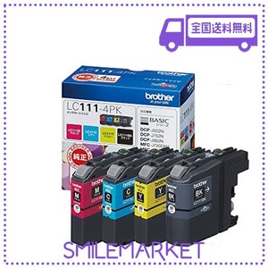 【ブラザー純正】インクカートリッジ4色パック(エコパッケージ) LC111-4PK-E 対応型番:DCP-J957N、DCP-J557N、MFC-J727D/DW 他